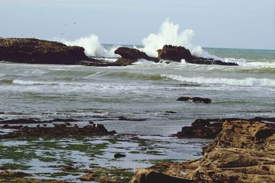 Rocks in sea