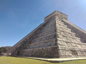 Low angle view of historical building against clear sky