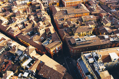 High angle view of townscape