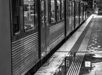 Train at railroad station