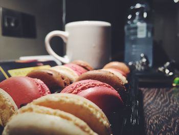 Close-up of food on table