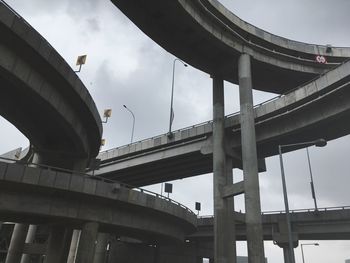 Low angle view of bridge against sky