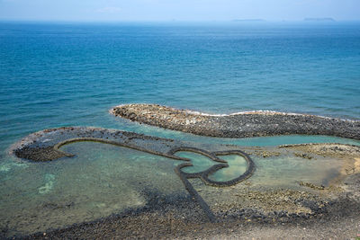 Sea shore against sky