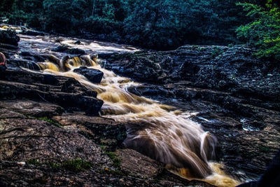 River flowing through rocks