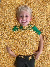 Portrait of cute boy smiling