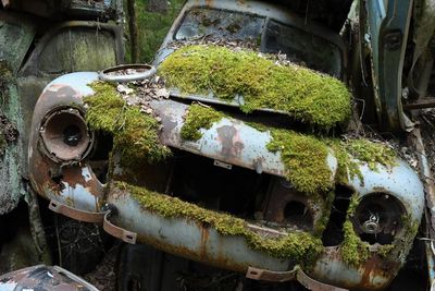 Abandoned vintage car