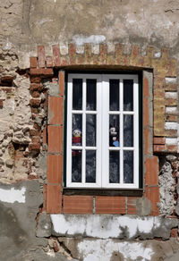 Close-up of window of house