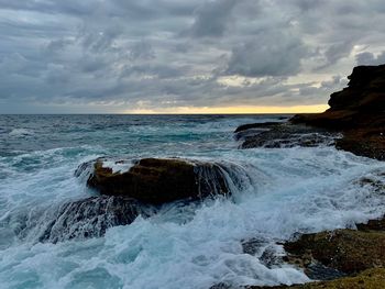 Scenic view of sea against sky