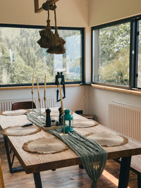 Interior of restaurant