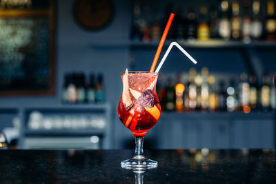 Close-up of drink on table