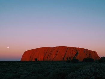 Scenic view of landscape at sunset