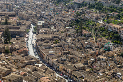 High angle view of cityscape