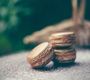 Close-up of cookies on table