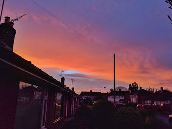 Scenic view of dramatic sky during sunset