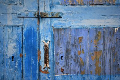 Full frame shot of weathered door