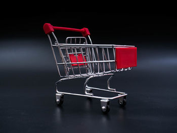 Close-up of empty seats in store