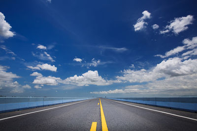 Highway by sea against sky