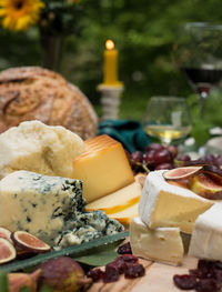 Close-up of cheese against blurred background