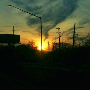 Scenic view of sunset over landscape