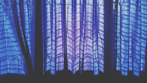 Full frame shot of blue curtain