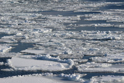 Full frame shot of frozen sea