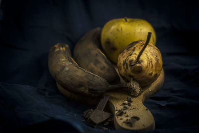 Close-up of bananas on table