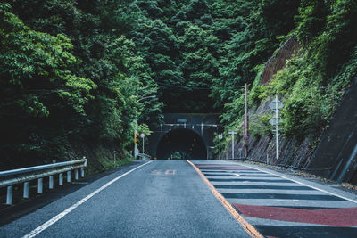 Road in tunnel