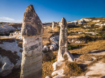 View of rock formation against sky