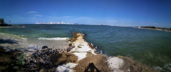 Panoramic view of sea against sky
