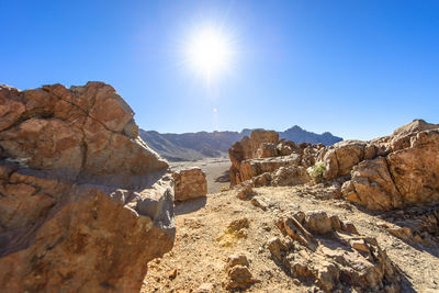 Panoramic view of landscape against clear sky