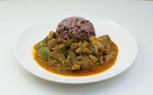 Close-up of food in plate