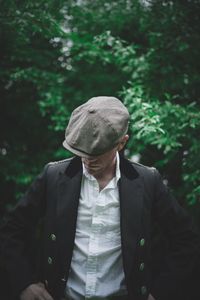 Portrait of man standing outdoors