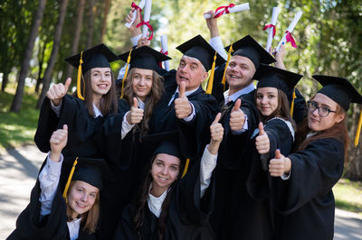 Portrait of students in traditional clothing