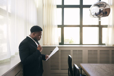 Business colleagues working on table