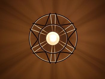 Directly below shot of illuminated pendant light