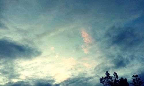 Low angle view of cloudy sky