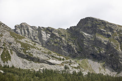 Scenic view of mountains against clear sky