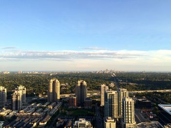 High angle view of city