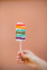 Close-up of hand holding candies