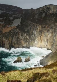 High angle view of slieve league