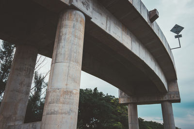 Low angle view of bridge against sky