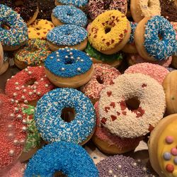 Full frame shot of donuts