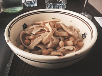 Close-up of pasta in bowl