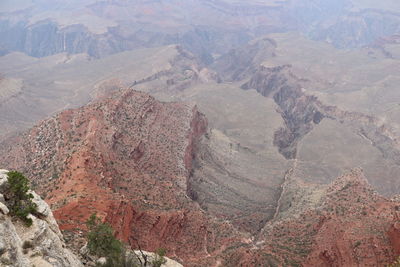 High angle view of rock formations