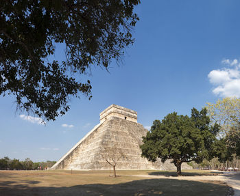 View of historical building against blue sky