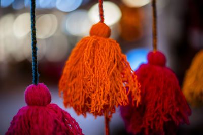 Close-up of decoration hanging outdoors