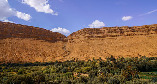 Scenic view of arid landscape against sky