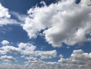 Low angle view of clouds in sky