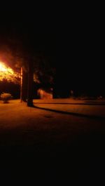 Empty road at night
