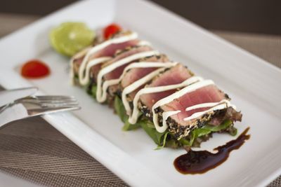 Close-up of served food